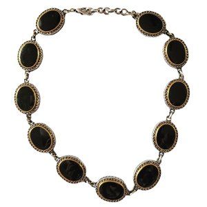 Anne Klein Black Cabochon Necklace